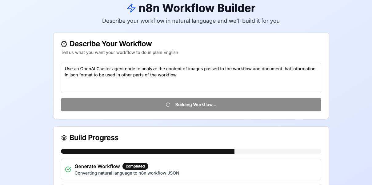 n8n Workflow Generator & Builder